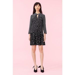 REBECCA TAYOR NOVA DOT JACQUARD TWIST DRESS